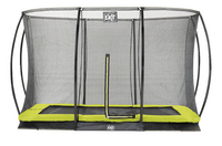 EXIT trampoline enterré avec filet de sécurité Silhouette Ground L 3,66 x Lg 2,44 m lime-Avant