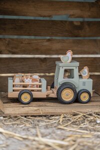 Little Dutch tracteur en bois avec remorque Little Farm-Image 5