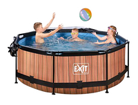 EXIT piscine avec coupole Ø 2,44 x H 0,76 m Wood-Image 2