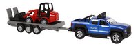 4x4 met aanhanger en minigraver-Vooraanzicht