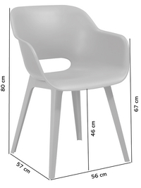 Keter ensemble de jardin Futura/Akola graphite - 4 chaises-Avant