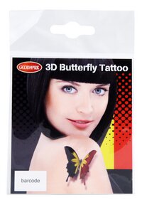 Tattoo 3D Vlinder België-Vooraanzicht