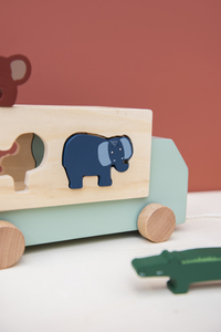 Trixie jouet à tirer/trieur de formes Camion en bois animaux-Image 2