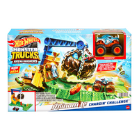 Mattel Set de jeu Hot Wheels Monster Trucks Arena Smashers Rhinomite