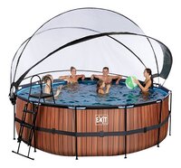 EXIT zwembad met overkapping en warmtepomp Ø 4,27 x H 1,22 m Wood-Afbeelding 1