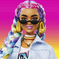 Barbie mannequinpop Extra - Rainbow Braids-Afbeelding 1