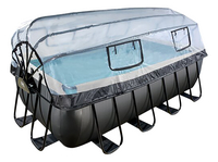 EXIT zwembad met overkapping en warmtepomp  L 4 x B 2 x H 1,22 m Black Leather-Artikeldetail