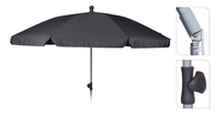 Strandparasol metaal Ø 2 m antraciet