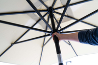 Madison parasol en aluminium Mykanos Ø 2,5 m taupe-Image 1