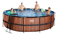 EXIT zwembad met patroonfilter Ø 4,88 x H 1,22 m Wood-Afbeelding 1
