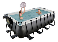 EXIT zwembad met overkapping en warmtepomp  L 4 x B 2 x H 1,22 m Black Leather-Afbeelding 3