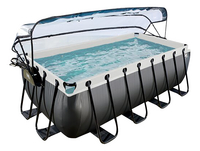 EXIT zwembad met overkapping en warmtepomp  L 4 x B 2 x H 1,22 m Black Leather-Linkerzijde