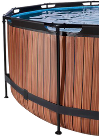 EXIT piscine avec coupole et pompe à chaleur Ø 3,6 x H 1,22 m Wood-Détail de l'article
