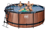 EXIT zwembad met overkapping Ø 3,6 x H 1,22 m Wood-Afbeelding 1