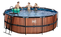 EXIT zwembad met overkapping en warmtepomp Ø 4,27 x H 1,22 m Wood-Afbeelding 2