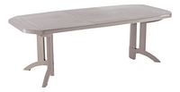Grosfillex table de jardin à rallonge Vega L 160 x Lg 100 cm beige
