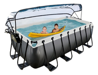 EXIT zwembad met overkapping en warmtepomp  L 4 x B 2 x H 1,22 m Black Leather-Afbeelding 2