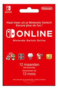 Gift Card Nintendo Switch Online - lidmaatschap 12 maanden