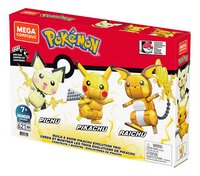 MEGA Construx Pokémon Build & Show Pikachu Evolution Trio-Côté droit