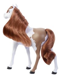 Spirit Untamed cheval blanc tacheté avec crinière brune-Arrière