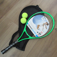 Angel Sports tennisracket 25/ met 2 ballen groen/zwart-Afbeelding 2