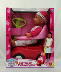 Pop Babypop met loopauto 41cm