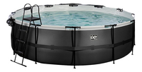 EXIT piscine avec coupole et pompe à chaleur Ø 4,5 x H 1,22 m Black Leather-Détail de l'article
