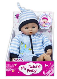 My Talking Baby Wit/Blauw38 cm