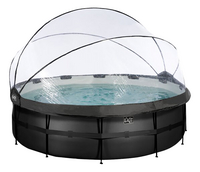 EXIT piscine avec coupole et pompe à chaleur Ø 4,5 x H 1,22 m Black Leather-Détail de l'article