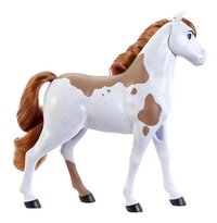 Spirit Untamed cheval blanc tacheté avec crinière brune-Côté gauche