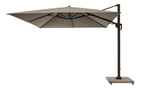 Ocean parasol suspendu Sevilla Smoke aluminium 3 x 3 m taupe