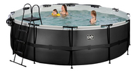 EXIT zwembad met overkapping en warmtepomp Ø 4,27 x H 1,22 m Black Leather-Afbeelding 1