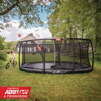 Berg trampoline enterré avec filet de sécurité Grand Elite Inground L 5,2 x Lg 3,45 m Dark Grey-Image 1