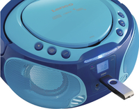 Lenco radio/lecteur CD portable SCD 650 bleu-Image 1