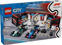 LEGO City F1® garage met Mercedes-AMG en Alpine auto's 60444