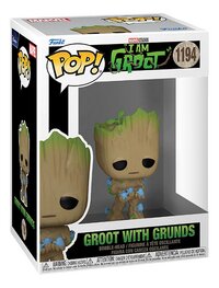 Funko Pop! figurine Marvel I am Groot - Groot with Grunds-Côté gauche