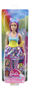 Barbie mannequinpop Dreamtopia Unicorn - blauwe hoorn-Vooraanzicht