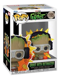 Funko Pop! figurine Marvel I am Groot - Groot with detonator-Côté gauche