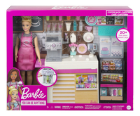 Barbie Careers Koffieshop Speelset - Barbie Pop met Koffiebar en Accessoires-Vooraanzicht