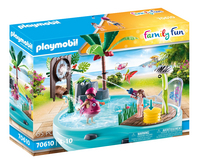PLAYMOBIL Family Fun 70610 Leuk zwembad met watersplash-Linkerzijde