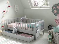Vipack lit pour tout-petits Toddler I gris-Image 2