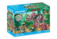 PLAYMOBIL Dinos Triceratops familie 71821