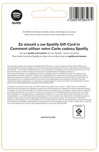 Spotify Giftcard 10 euro-Achteraanzicht