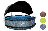 EXIT piscine avec dôme pare-soleil Ø 3 x H 0,76 m-Aperçu