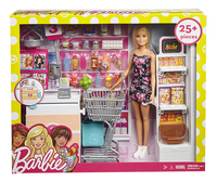 Barbie speelset Supermarkt met pop-Vooraanzicht