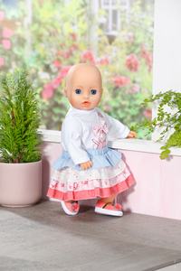 Baby Annabell poppenkledij Outfit met laagjesrok - 43 cm-Afbeelding 1