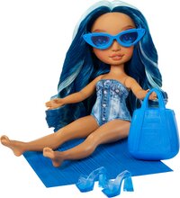 MGA Entertainment Rainbow High Swim & Style Fashion Doll Skyler Blue-Linkerzijde