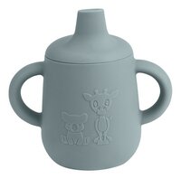 Nuuroo drinkbeker met tuit Aiko 140 ml Lead Blue-Vooraanzicht