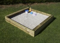 BnB Wood Bac à sable carré en bois 120x120cm-Image 3