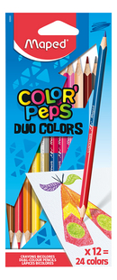 Maped crayon de couleur Color' Peps Duo Colors - 12 pièces